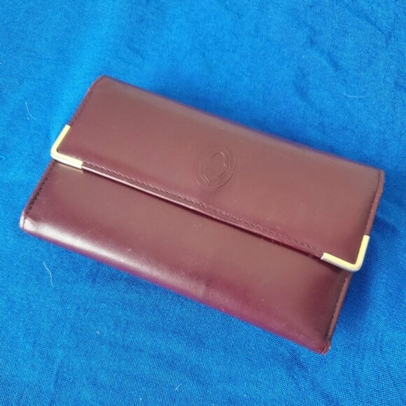 Buxton Genuine Leather Wallet Maroon Credit Card / Coin Pouch - Picture 1 of 13